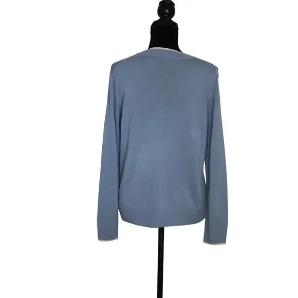 Brooks Brothers Silk Cashmere Blend V-Neck Sweater Size XL - Picture 3 of 9